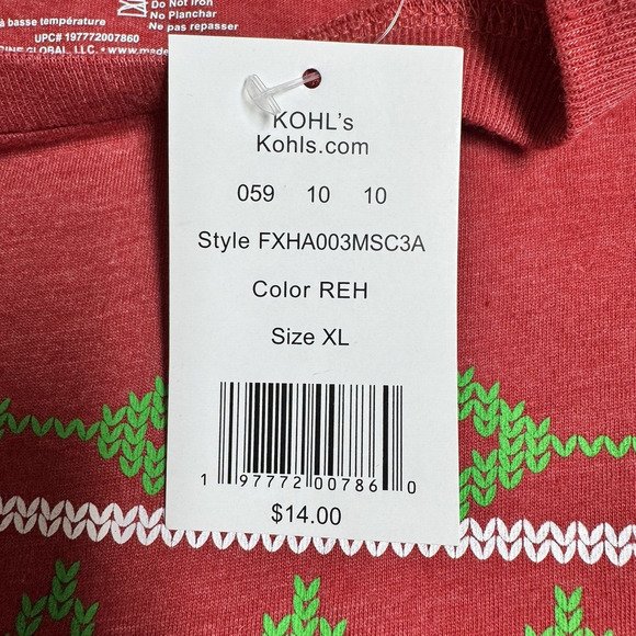 Home Alone Short Sleeve T-shirt Christmas....Filthy Animal Adult Size XL Red - Picture 7 of 7